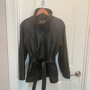 Kenneth Cole Black Leather Jacket